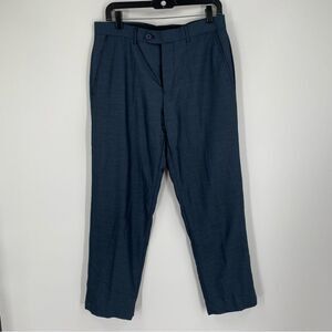 Ideal Men’s Blue Dress Pants with Straight Leg Cut 38R/32